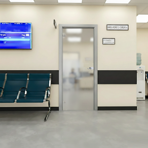 Glass Swing Door with Aluminum Frame