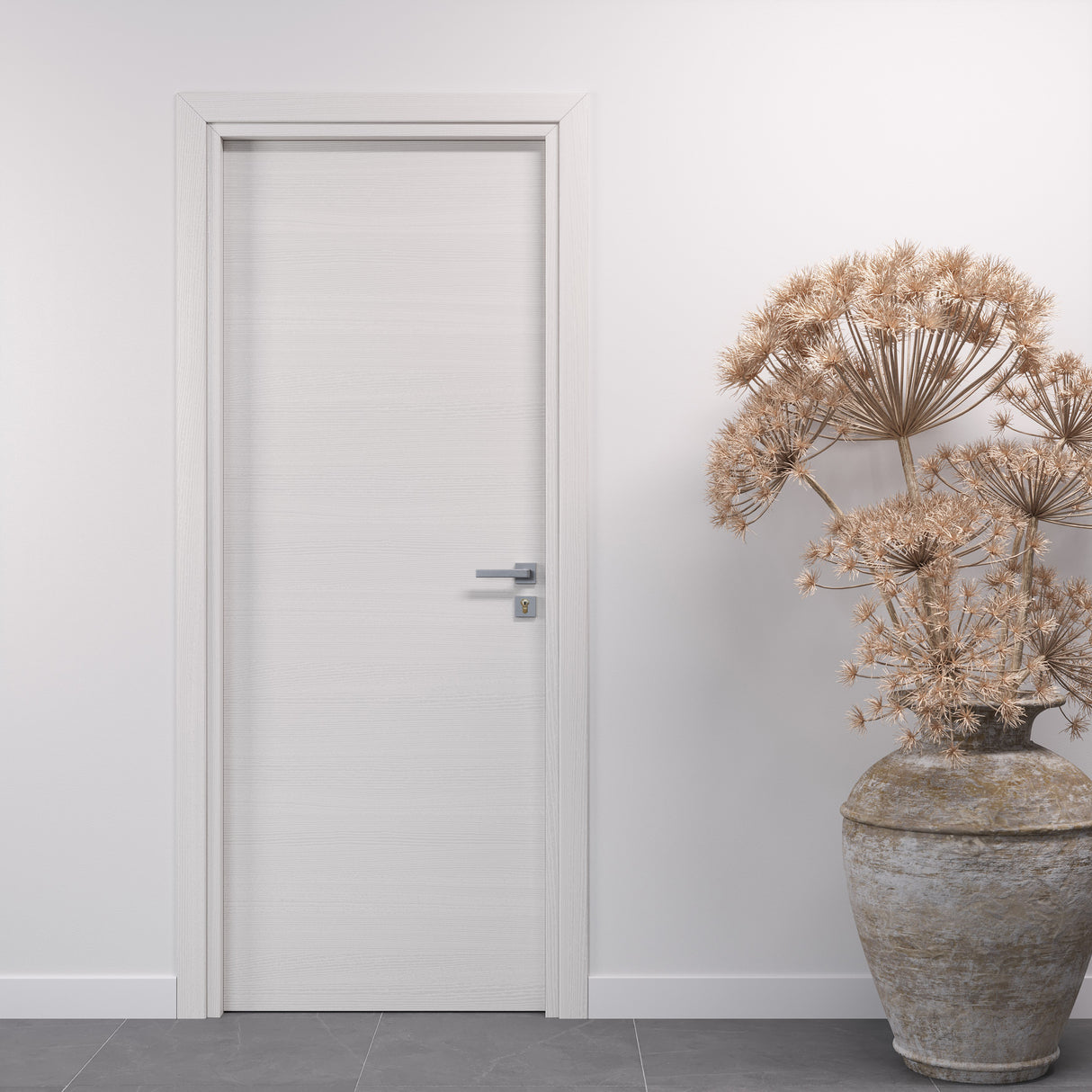 Porta interna  Laminato Bianco Matrix Cilindro Yale
