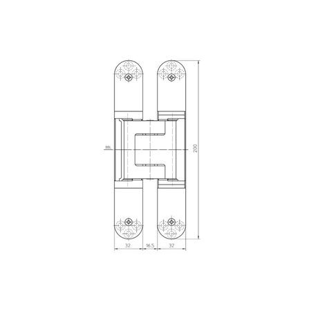 OTLAV Concealed Hinges Kit for Internal Doors