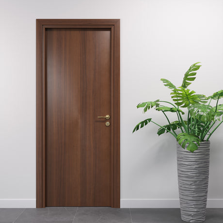 porta laminato noce nazionale con cilindro yale